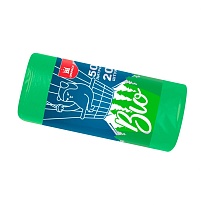 Мешки для мусора 50 л, биоразлагаемые, зеленые, в рулоне 20 шт., ПНД, 9 мкм, 640х540 мм, БИО, МБ2134 (МНБ 50-20ж) в Щелково