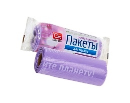 Мешки для мусора 35 л, ароматизированные, сиреневые, в рулоне 20 шт., ПНД, 12 мкм, 560х530 мм, GRIFON Полевые Цветы, 100-034 в Щелково