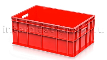 Ящик для молока, мяса, овощей и фруктов сплошной усиленный красный в Щелково Ящик для молока, мяса, овощей и фруктов сплошной усиленный красный в Щелково