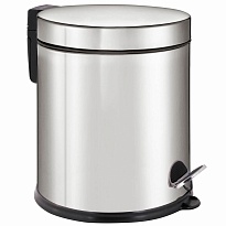 Ведро-контейнер для мусора урна с педалью LAIMA Classic Plus, 5 л, зеркальное в Щелково