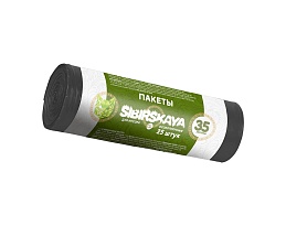 Мешки для мусора 30 л, черные, в рулоне 25 шт., ПНД, 7 мкм, 580х480 мм, SIBIRSKAYA, 101-003 S в Щелково