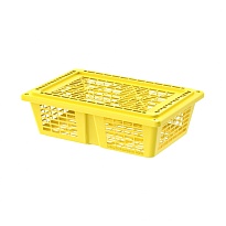 Ящик продуктовый универсальный желтый в Щелково