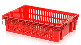 Ящик для овощей, фруктов и хлеба Евролоток красный в Щелково