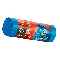 Мешки для мусора 160 л, синие, в рулоне 10 шт., ПВД, 21 мкм, 1200х870 мм, PACLAN Big&Strong, 604075 в Щелково Мешки для мусора 160 л, синие, в рулоне 10 шт., ПВД, 21 мкм, 1200х870 мм, PACLAN Big&Strong, 604075 в Щелково