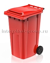Контейнер для мусора 240 л красный облегченный 240 красный в Щелково