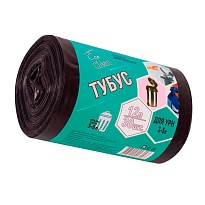 Мешки для мусора 12 л, черные, в рулоне 30 шт., ПНД, 6 мкм, 550х320 мм, Концепция Быта Tubus, 604936 в Щелково