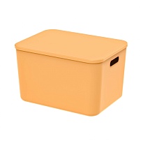 Ящик пластиковый вкладываемый желтый 410х305х245 мм в Щелково