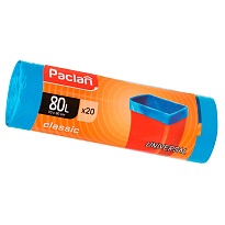 Мешки для мусора 80 л, синие, в рулоне 20 шт., ПНД, 12 мкм, 900х700 мм, PACLAN Classic, 606335 в Щелково