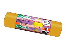 Мешки для мусора 120 л, биоразлагаемые, желтые, в рулоне 10 шт., ПНД, 14 мкм, 1100х700 мм, EXTRA, ex1201806 в Щелково Мешки для мусора 120 л, биоразлагаемые, желтые, в рулоне 10 шт., ПНД, 14 мкм, 1100х700 мм, EXTRA, ex1201806 в Щелково