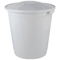 Мусорный бак с крышкой 50 л серый 50 серый в Щелково