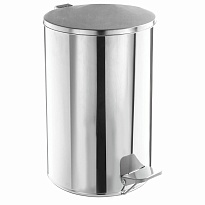 Ведро для мусора с педалью, усиленное, ТИТАН, 10 л, кольцо под мешок, нержавеющая сталь, хром в Щелково Ведро для мусора с педалью, усиленное, ТИТАН, 10 л, кольцо под мешок, нержавеющая сталь, хром в Щелково