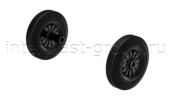Комплект колес для контейнера 120 л. черный в Щелково Комплект колес для контейнера 120 л. черный в Щелково